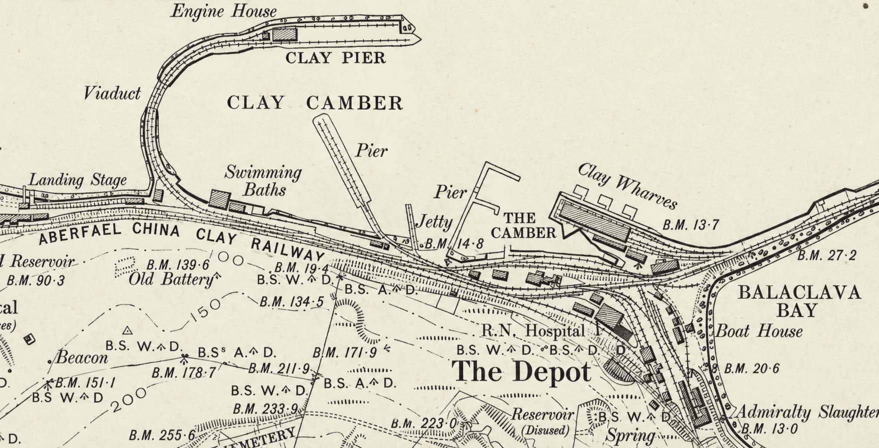 Aberfael China Clay Railway Map